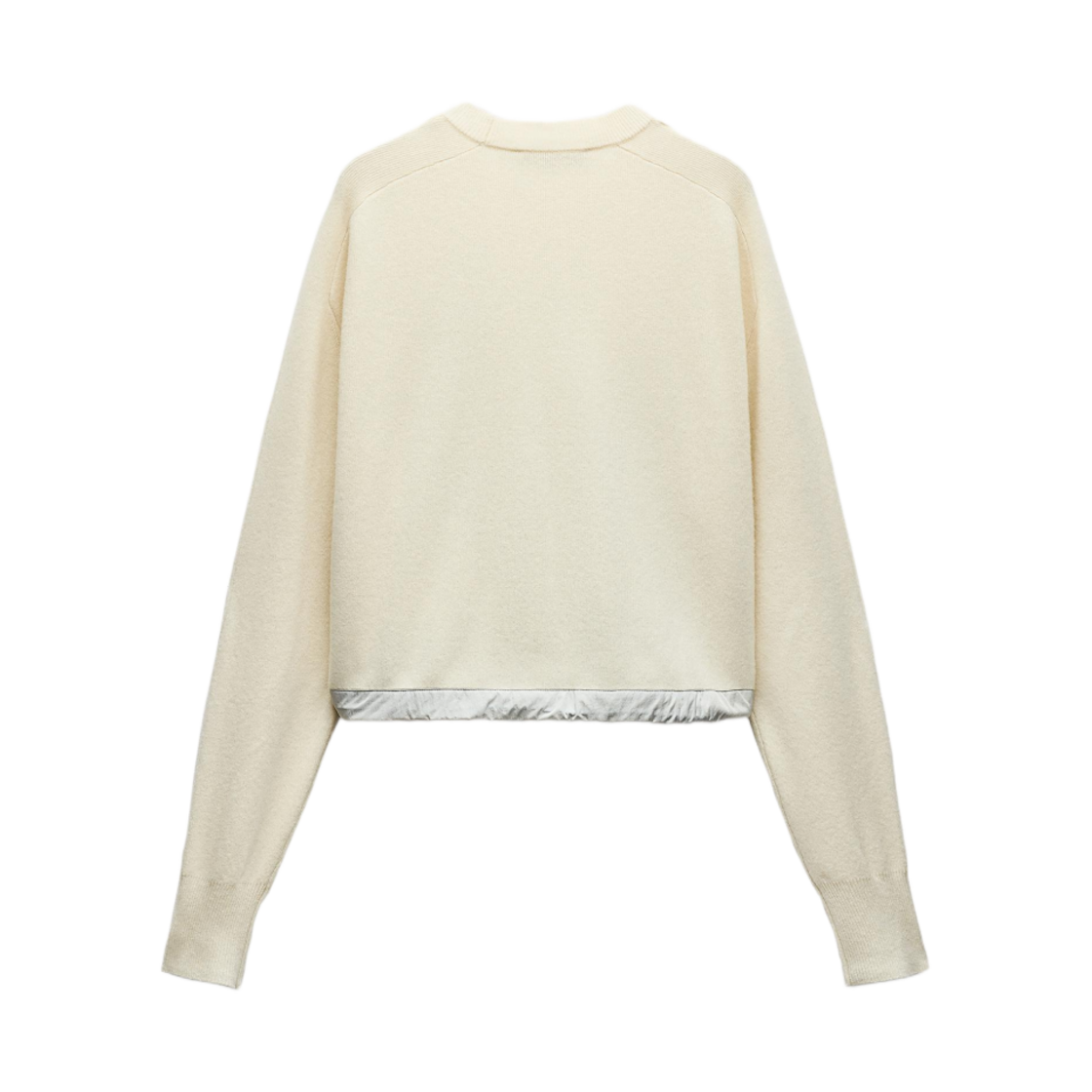 (W) 자라 x 앤드 원더 니트 울 블렌드 스웨트셔츠 에크루((W) Zara x And Wander Knit Wool Blend Sweatshirt Ecru) - 2