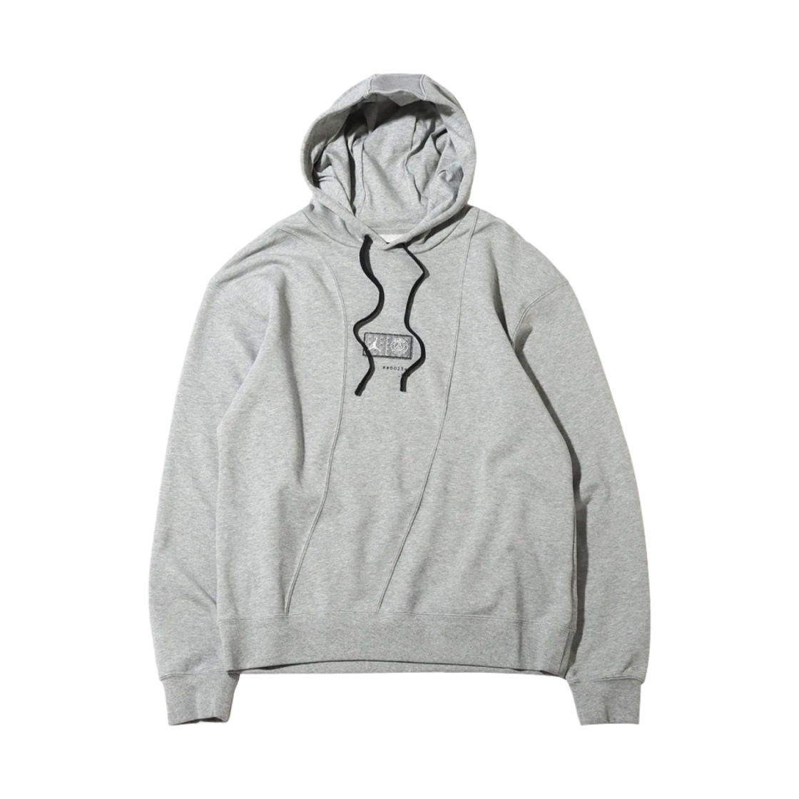 DM3096-063 Jordan x Paris Saint-Germain Fleece Pullover Hoodie Dark Grey Heather White - US/EU
