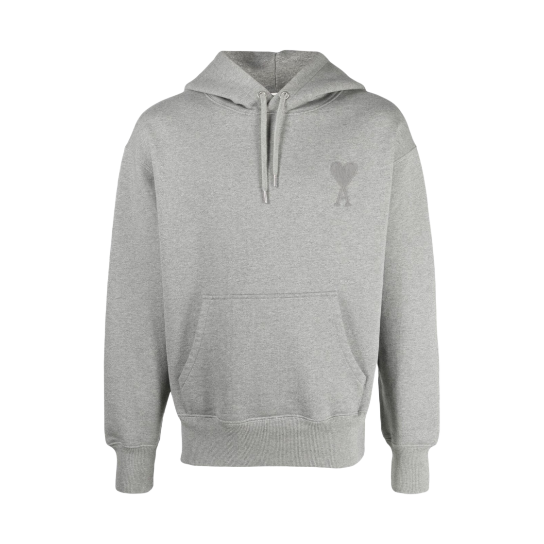 아미 톤온톤 하트 로고 후드 헤더 그레이 - 21FW(AMI de Coeur Tone-On-Tone Hoodie Heather Grey - 21FW) - 1