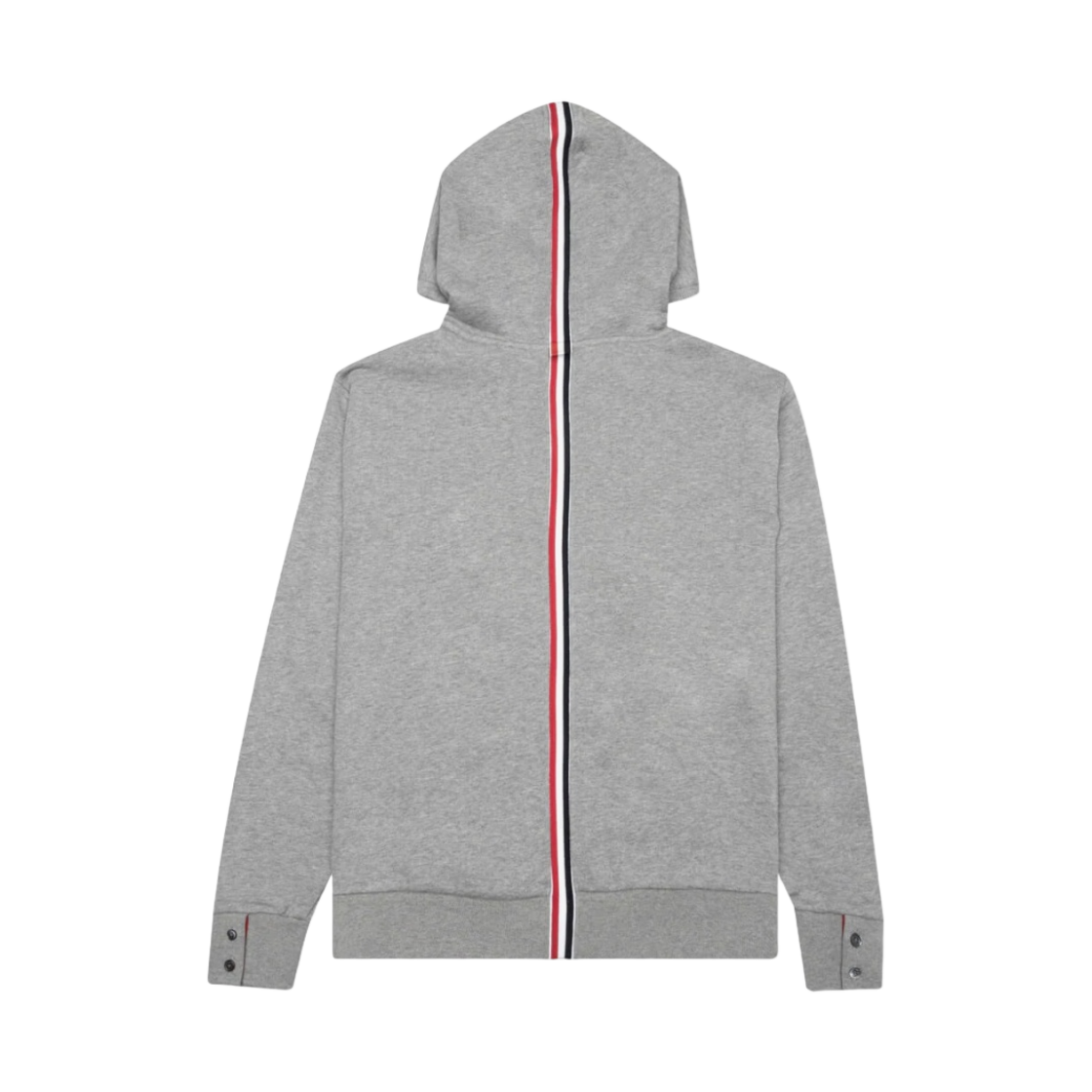 톰브라운 클래식 루프백 센터 백 RWB 스트라이프 후드 풀오버 라이트 그레이(Thom Browne Classic Loopback Center Back RWB Stripe Hoodie Pullover Light Grey) - 2
