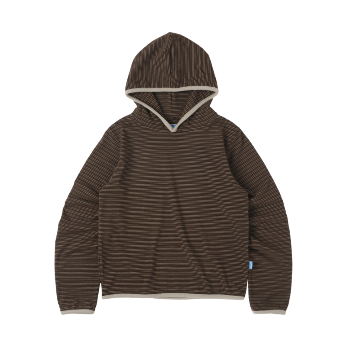 써넥트 스트라이프 테이프드 후드 브라운(SUNNECT Stripe Taped Hoodie Brown)