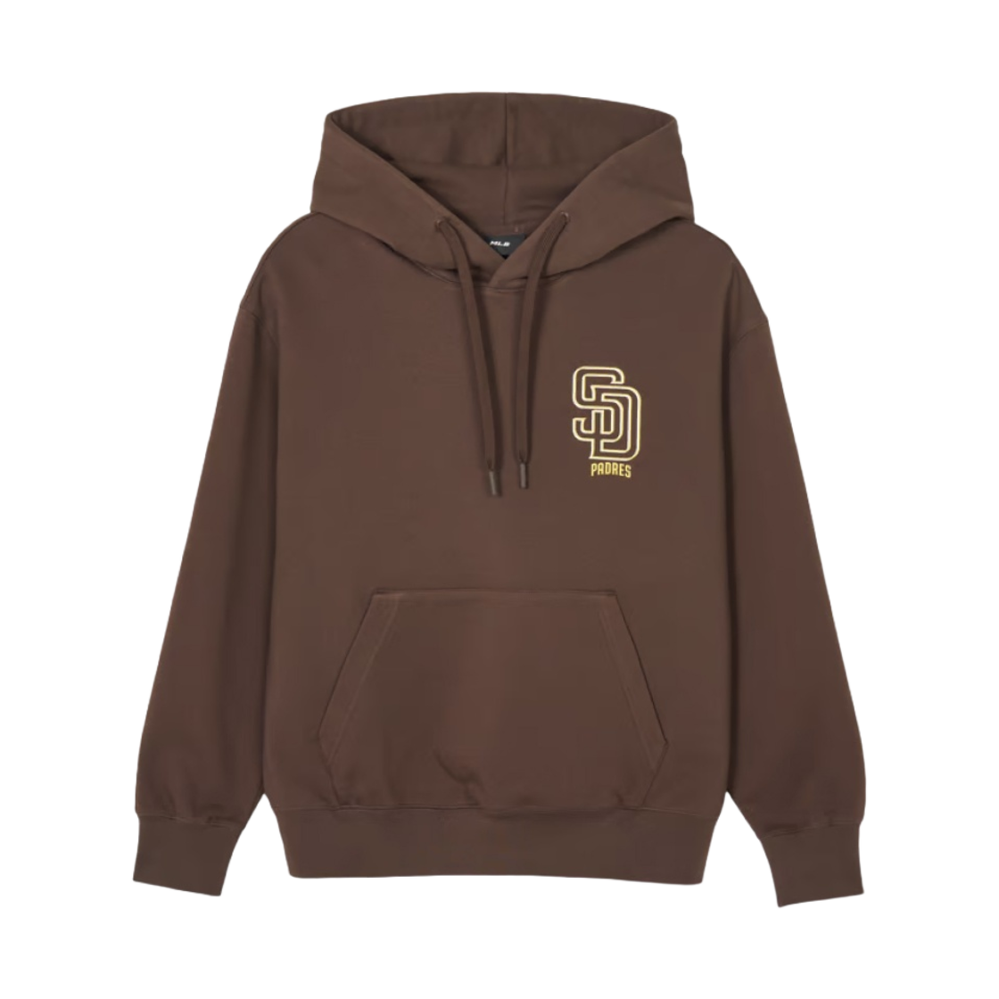 3AHDB0241-13BRD MLB Seoul Series Basic Mega Logo Over Fit Hoodie San Diego Padres Dark Brown