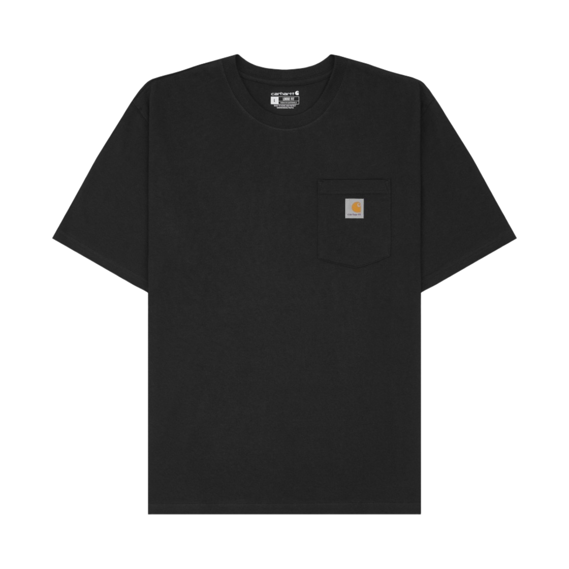 칼하트 루즈 핏 헤비웨이트 레귤러 숏슬리브 포켓 티셔츠 블랙(Carhartt Loose Fit Heavyweight Regular Short Sleeve Pocket T-Shirt Black)