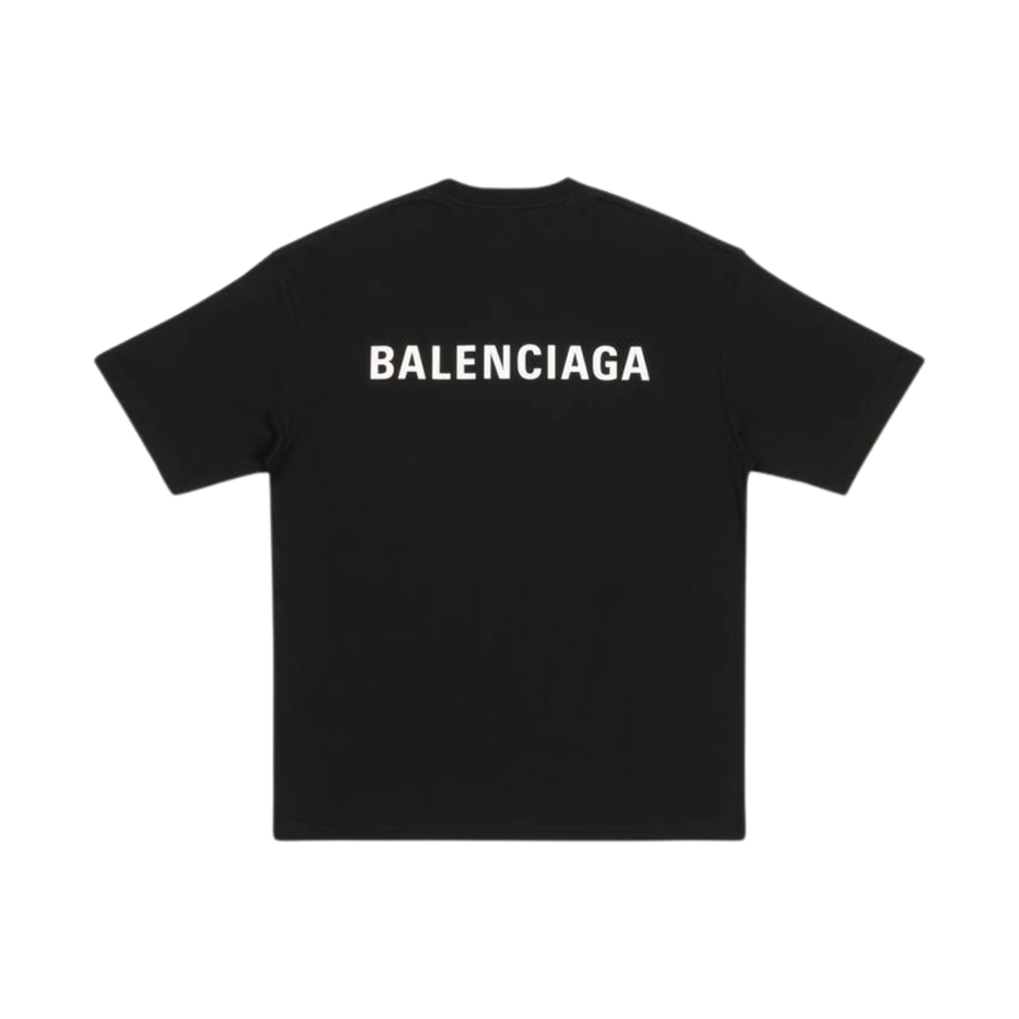 발렌시아가 로고 미디움 핏 티셔츠 블랙