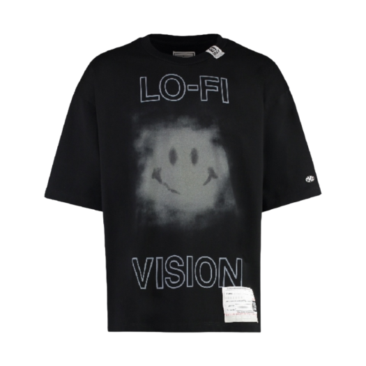 A12TS651-BLACK Maison Mihara Yasuhiro Graphic Print Cotton T-Shirt Black