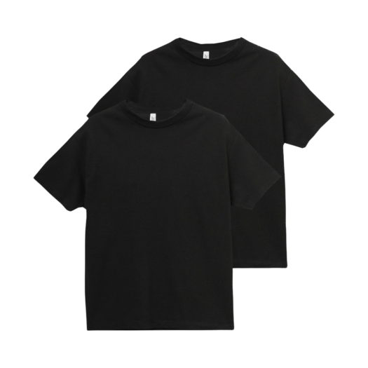 1301 Black AAA Heavy Cotton 1301 T-Shirt Black (2Pack)