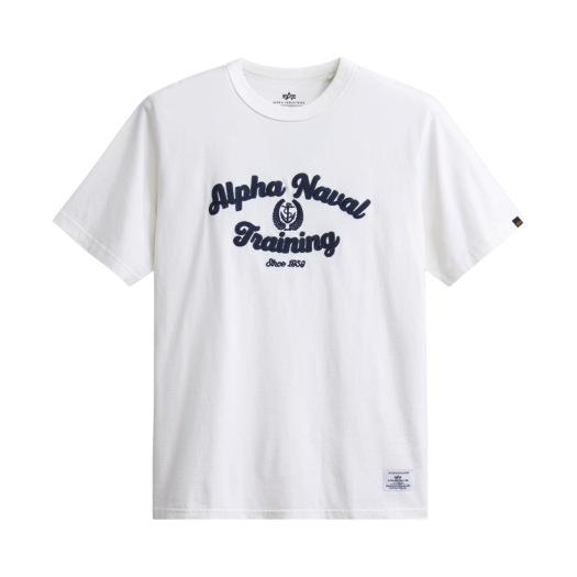 AI24I1000020WHE ALPHA INDUSTRIES Naval Training T-Shirts White