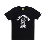 (W) BAPE Baby Milo College Black