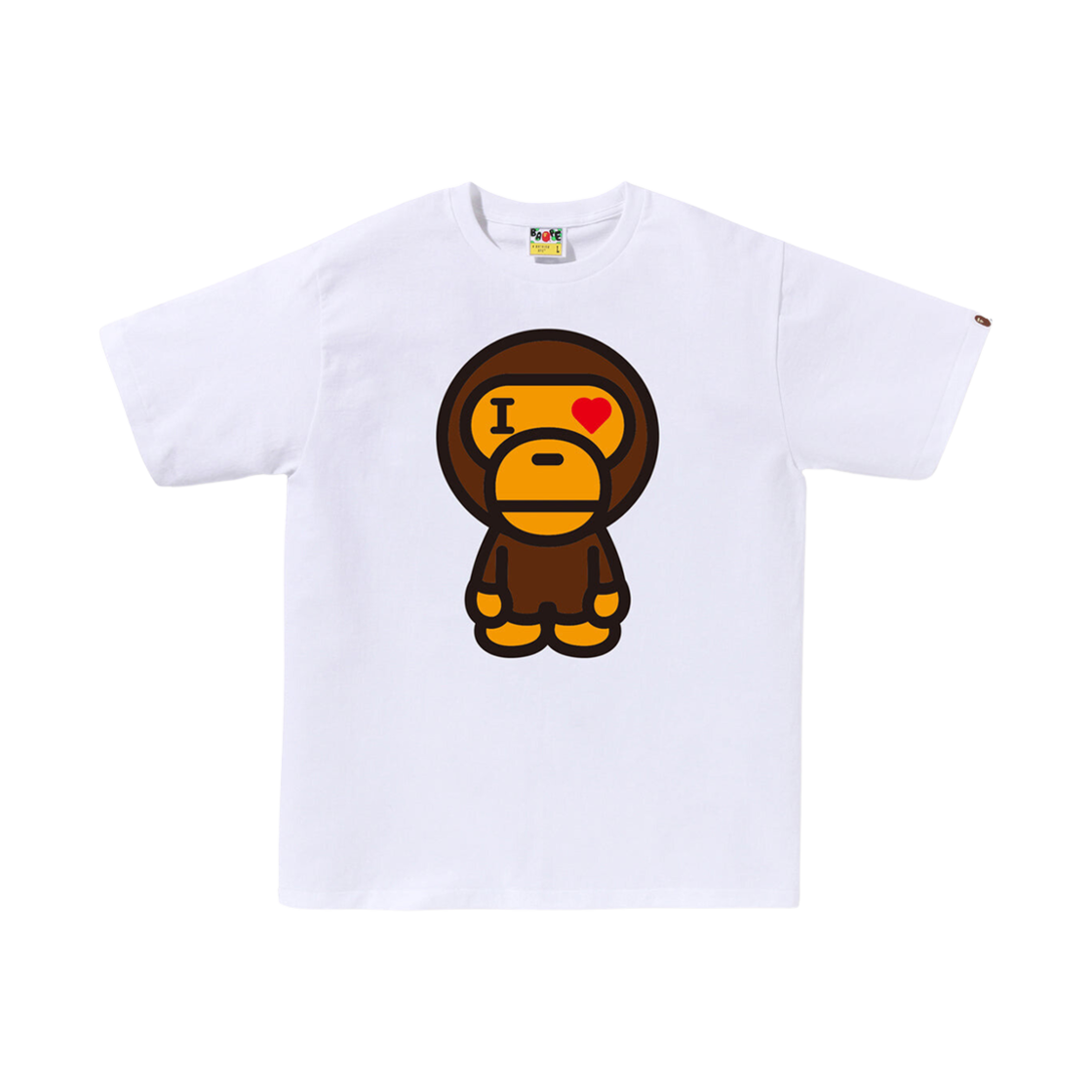베이프 하트 베이비 마일로 티셔츠 화이트(BAPE Heart Baby Milo T-Shirt White)