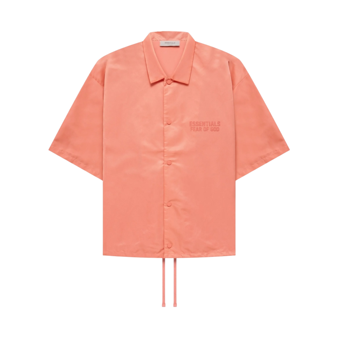 에센셜 숏슬리브 나일론 셔츠 코랄 - 22FW