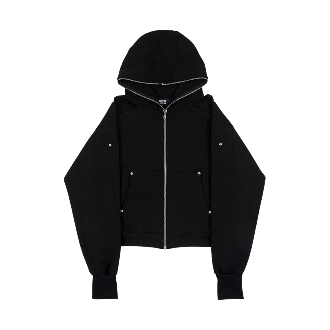 [SUNDAYOFFCLUB] Dancing Devils 2way Zip Hoodie Black 送料込 선데이오프클럽 댄싱 데빌스 투웨이 집 후드 블랙