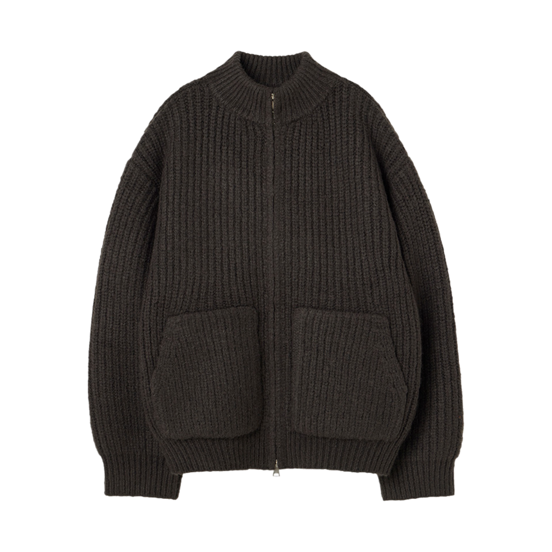 르아브 스퀘어 맥시대디 니트 점퍼 차콜