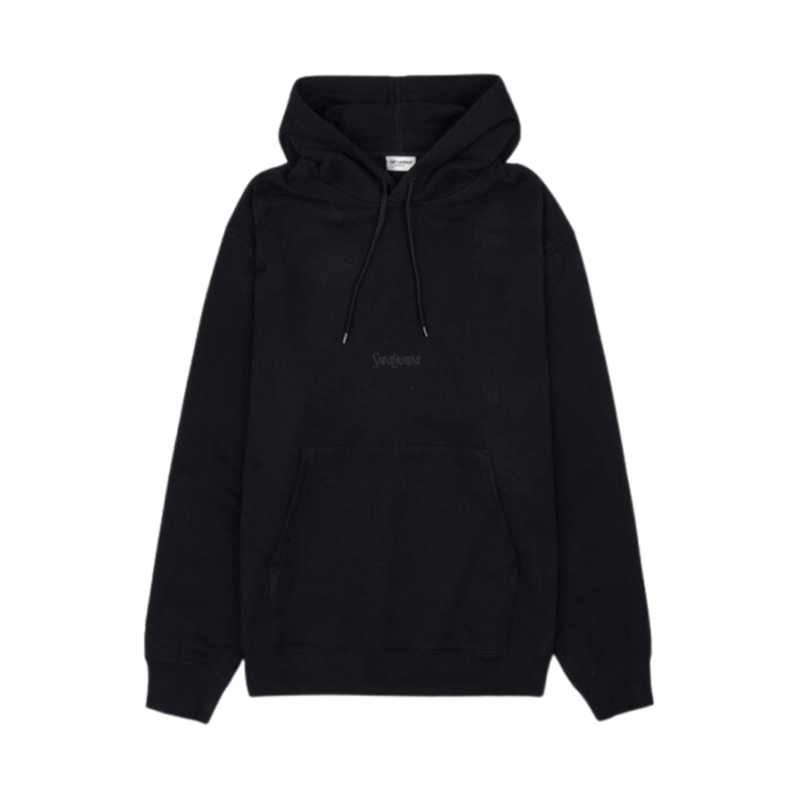 (W) 생로랑 로고 플리스 후디 블랙((W) Saint Laurent Logo Fleece Hoodie Black)