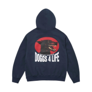 Supreme Doggs Hooded Sweatshirt Navy - 24SS