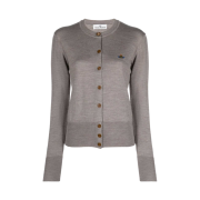 (W) Vivienne Westwood Bea Virgin Wool Cardigan Stone