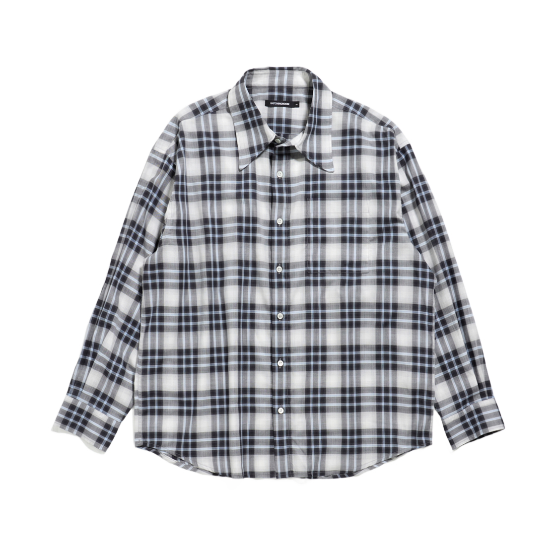- Hatchingroom Archive Shirt V2 Herringbone Oreo Check Blue