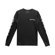 Chrome Hearts Scroll Logo  Waffle Thermal Long Sleeve T-Shirt Black