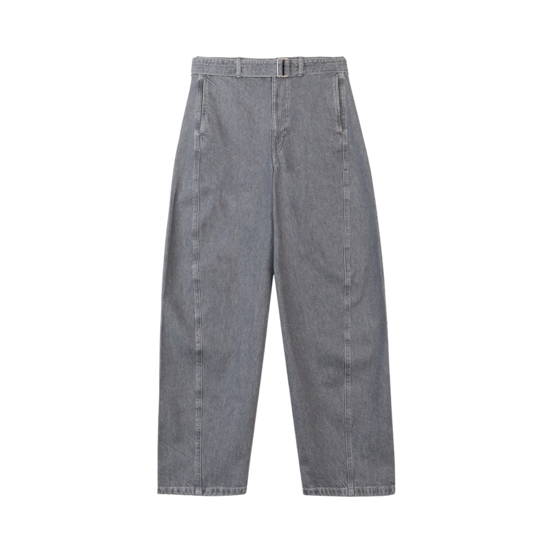 PA302-LD074-953 Lemaire Twisted Belted Pants Denim Stone Grey