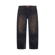 Supreme Distressed Loose Fit Selvedge Jean Washed Black - 24FW