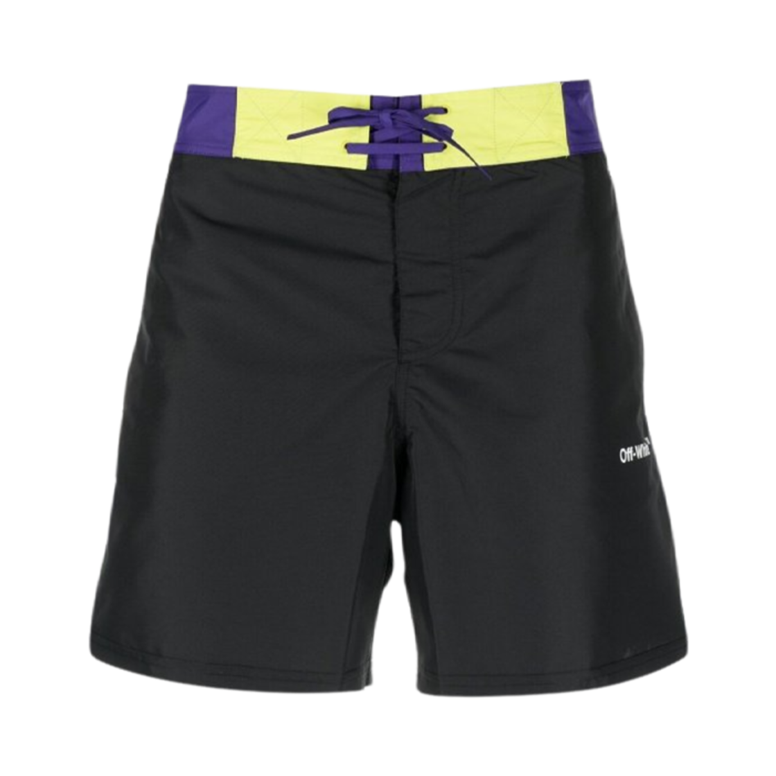 OMFD003S23FAB0011037 Off-White Arrow Block Sunset Swim Shorts Black