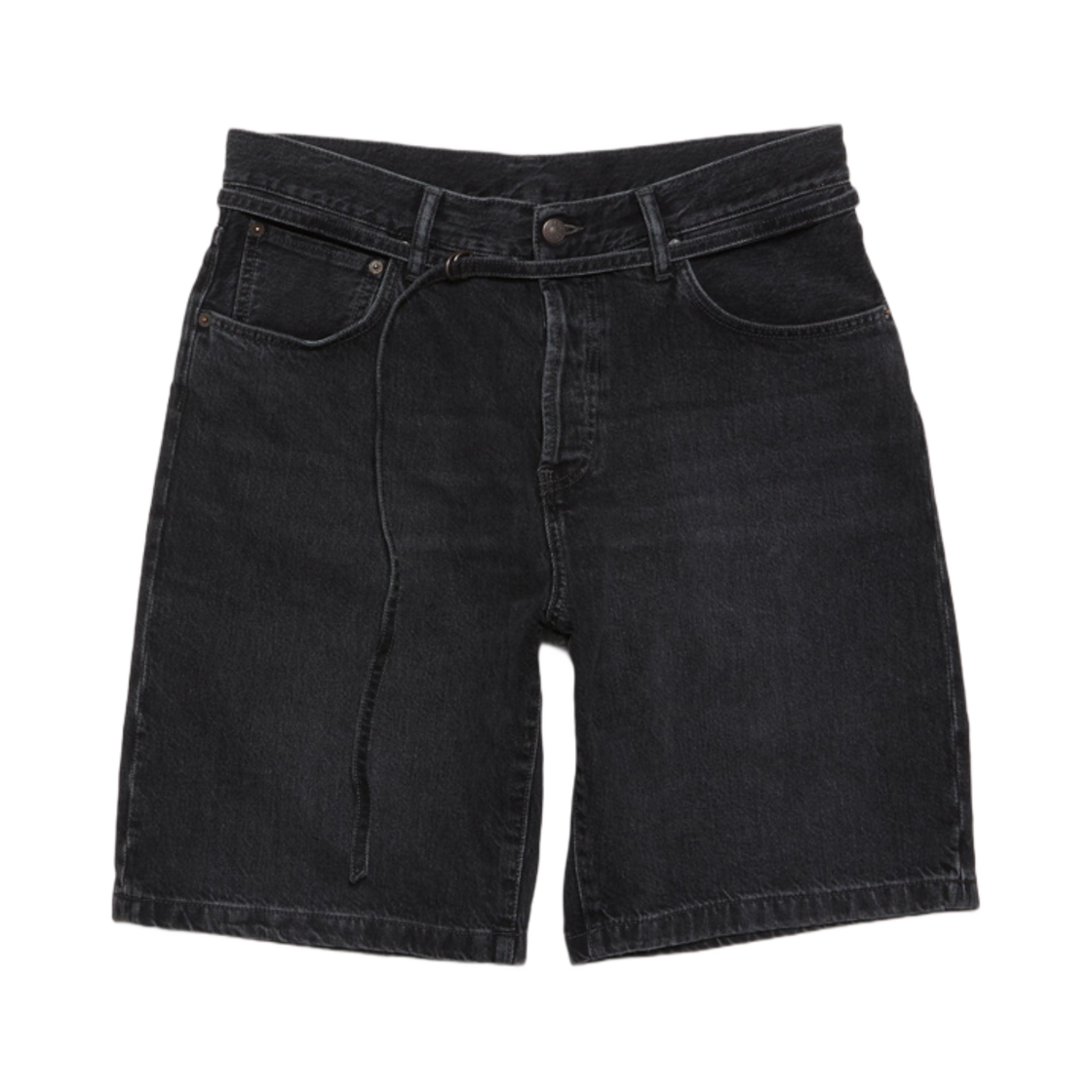 CE0048-900 (W) Acne Studios Loose Fit Denim Shorts Black
