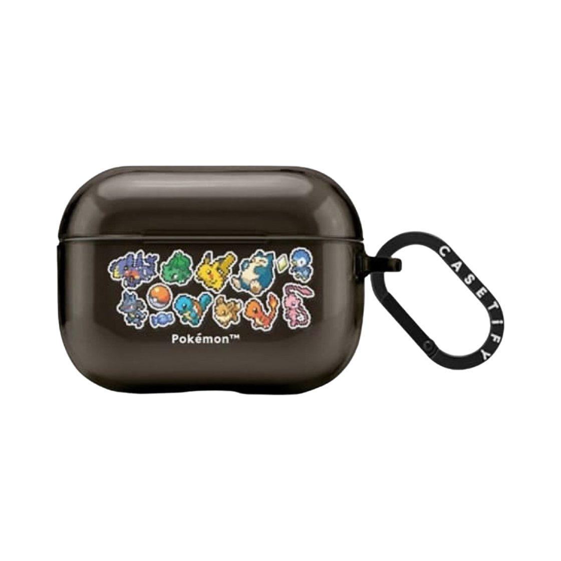 케이스티파이 x 포켓몬 픽셀 스티커 매니아 에어팟 프로 케이스 TPU 블랙(Casetify x Pokemon Pixel Sticker Mania AirPods Pro Case TPU Black) - 1