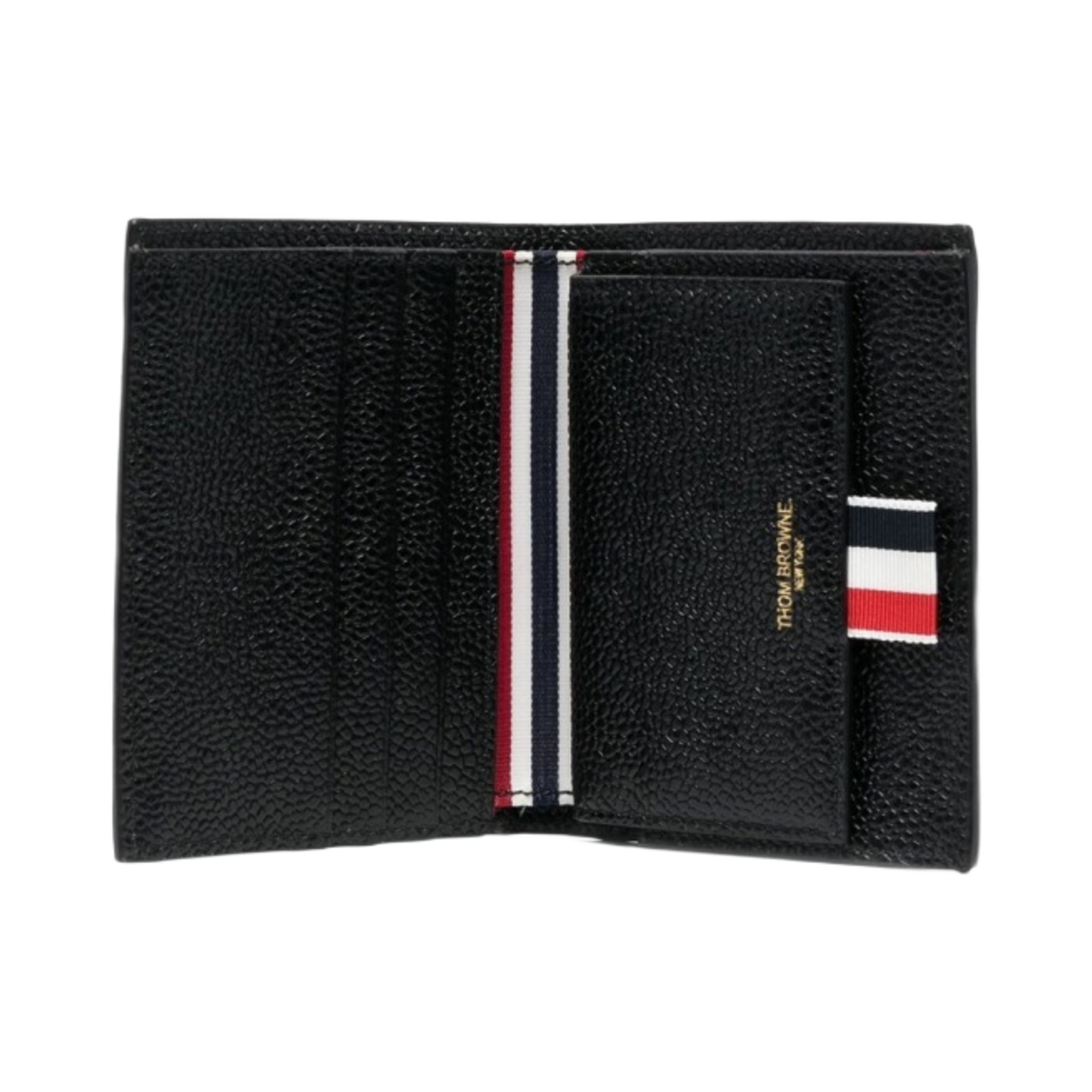 톰브라운 페블 그레인 레더 코인 컴파트먼트 빌 폴드 지갑 블랙(Thom Browne Pebble Grain Leather Coin Compartment Bill Fold Wallet Black) - 2