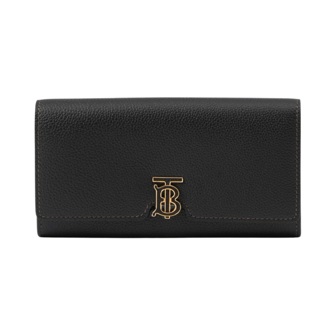 버버리 그레이니 레더 TB 장지갑 블랙(Burberry Grainy Leather TB Continental Wallet Black) - 1