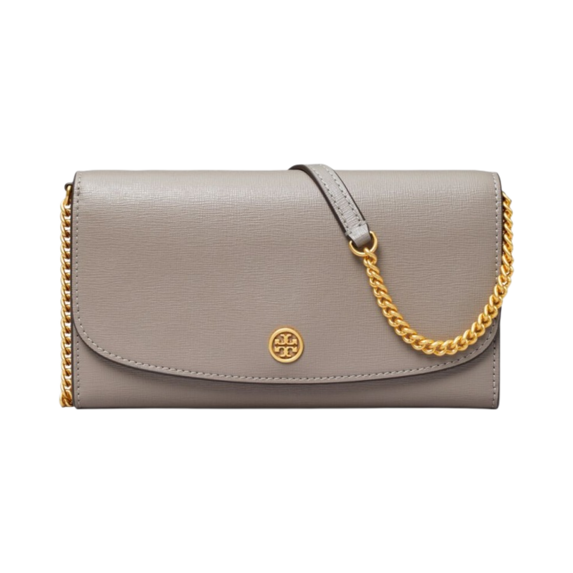 137152-082 Tory Burch Robinson Chain Wallet Grey Heron