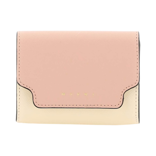 Marni Saffiano Leather Coin Case Camellia Talc