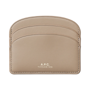 A.P.C. Demi-Lune Card Holder Beige Grey