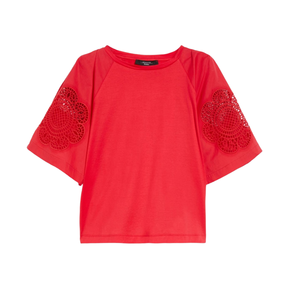 (W) 위켄드 막스마라 아르메니아 코튼 저지 티셔츠 레드((W) Weekend Max Mara Armenia Cotton Jersey T-shirt Red) - 1