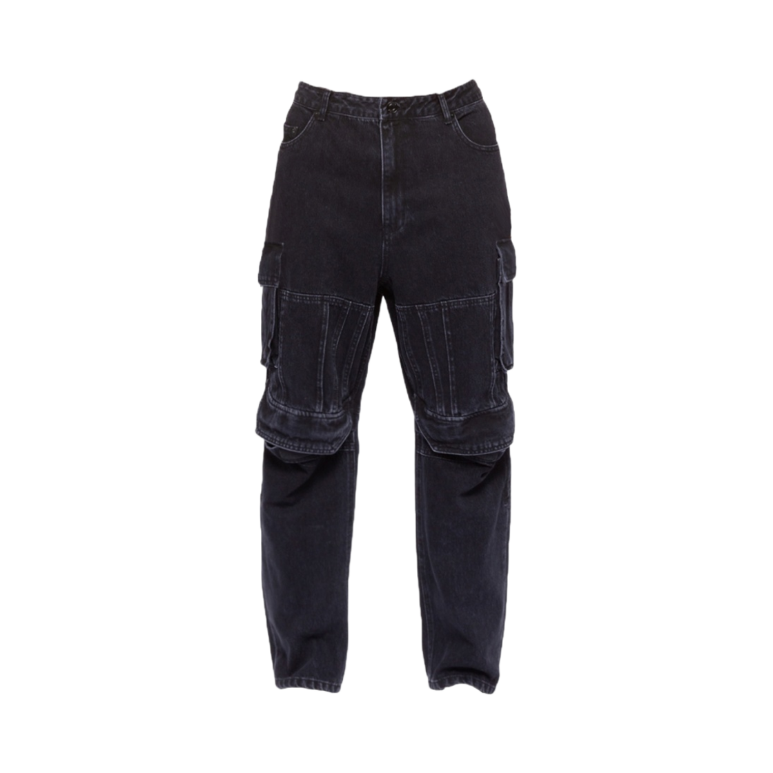 준지 밀리터리 카고 지퍼 데님 레귤러 팬츠 블랙(Juun.J Military Cargo Zipped Denim Regular Pants Black)