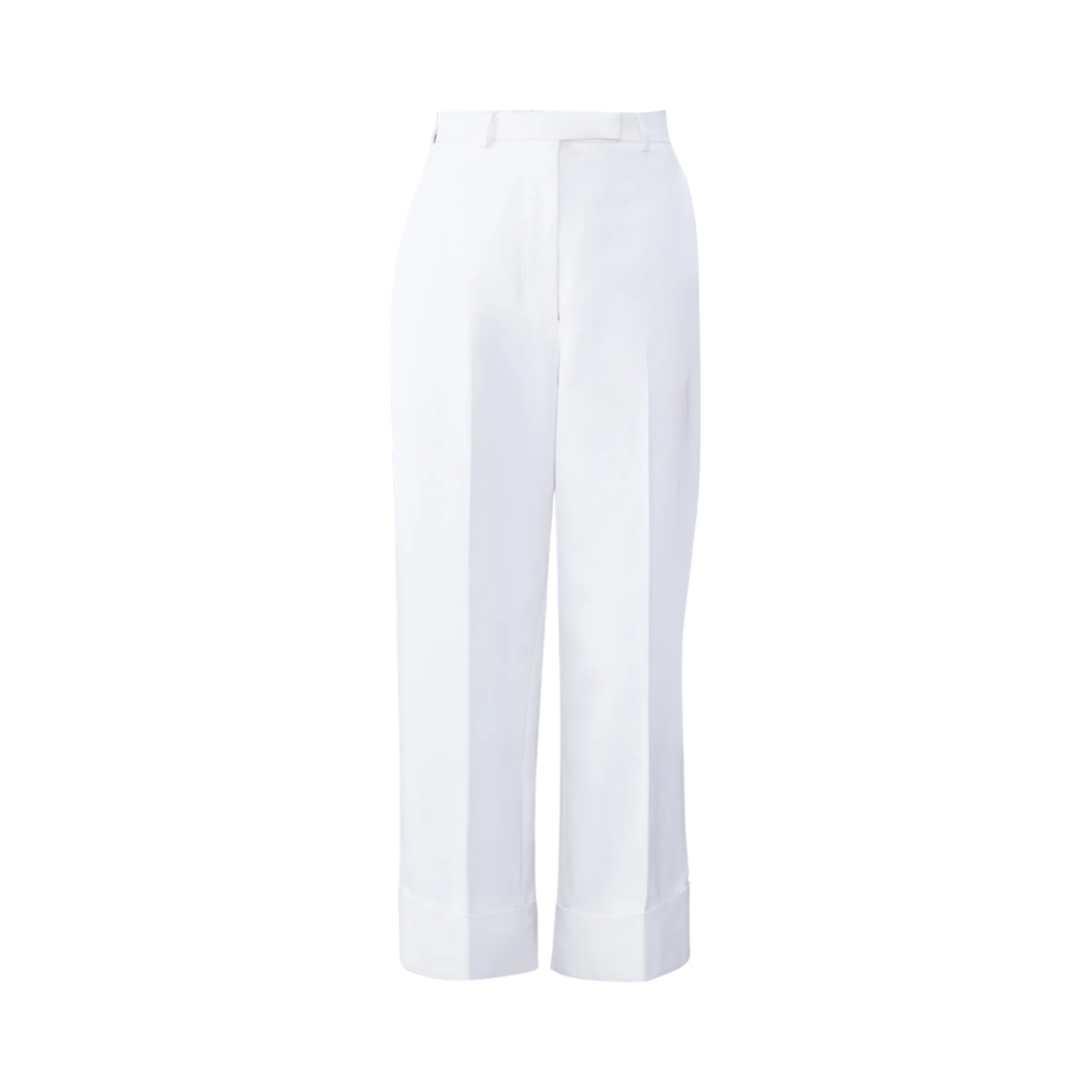 FTC444U-F0345-114 (W) Thom Browne Cotton Canvas High Waisted Trousers Off White
