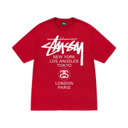 Stussy World Tour T-Shirt Dark Red