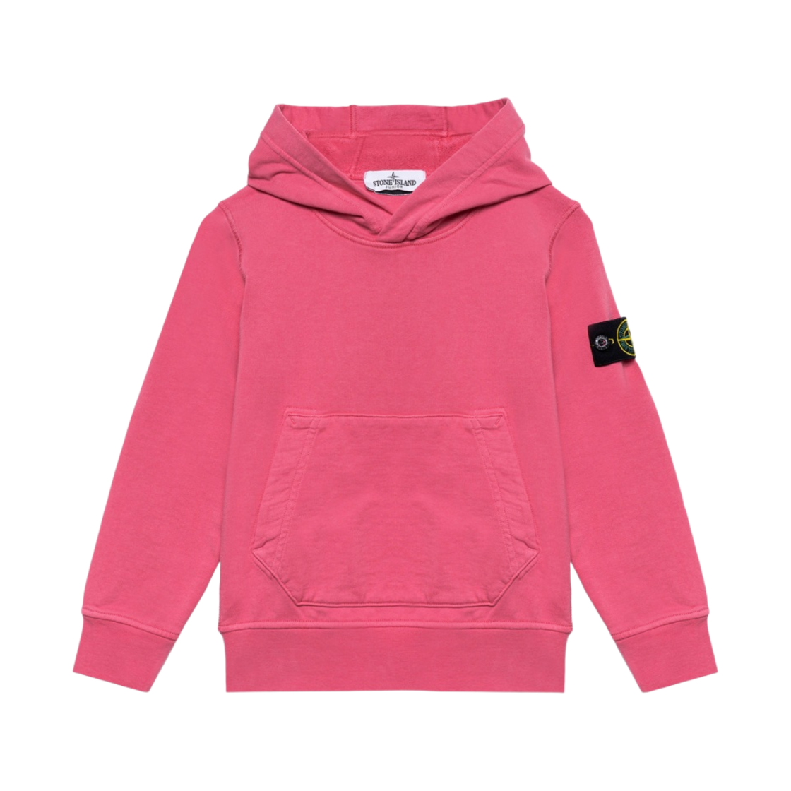 761661640-V0087 (Kids) Stone Island 61640 Cotton Fleece Hooded Sweatshirt Cyclamen - 22SS - 대표 이미지 #1