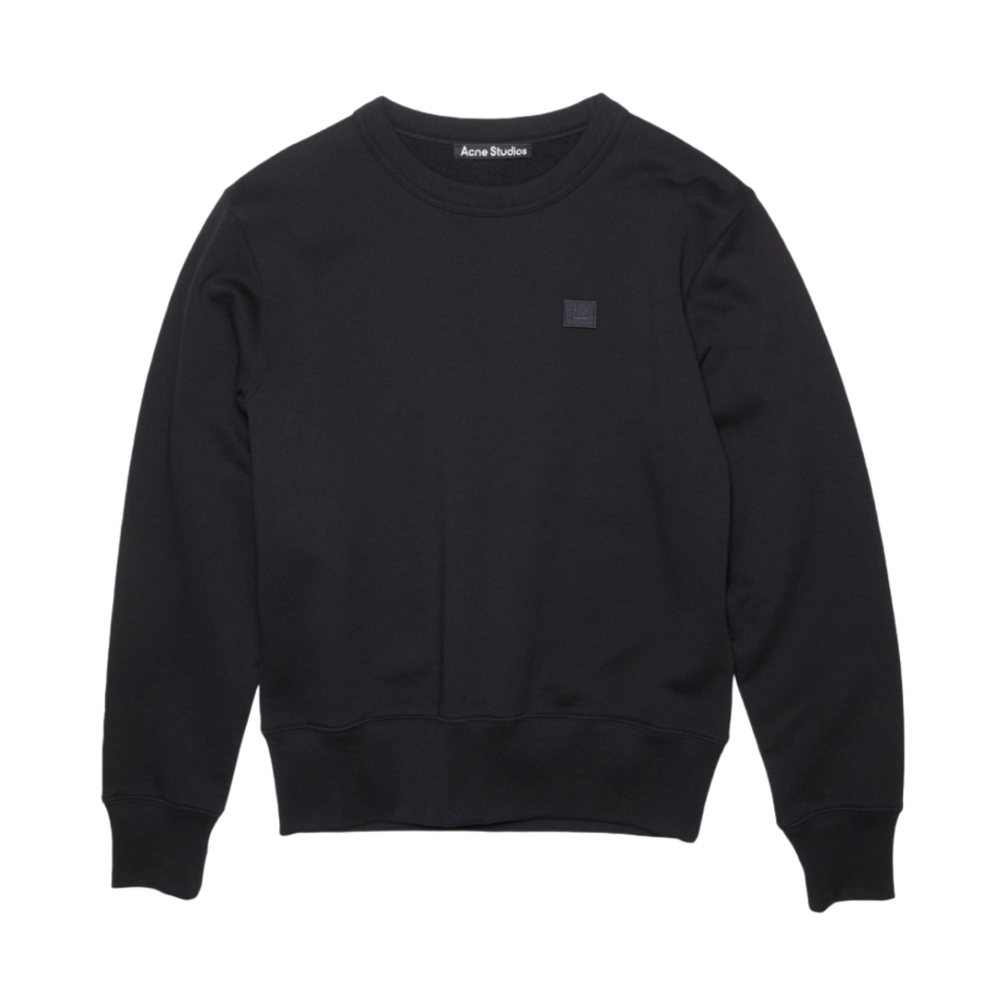 AI0096-900 (W) Acne Studios Fairah Face Crewneck Sweatshirt Black