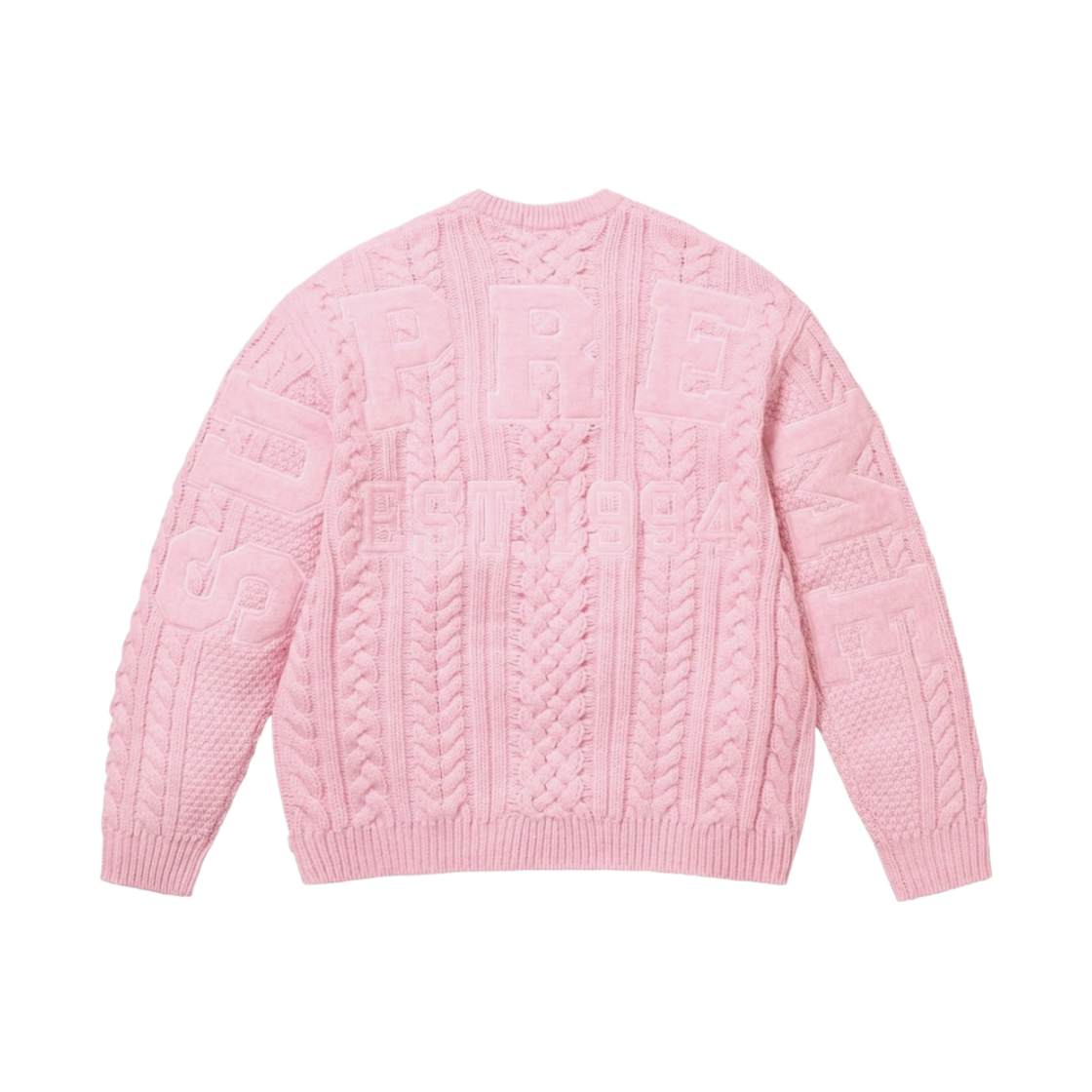 슈프림 아플리케 케이블 니트 스웨터 핑크 - 23FW(Supreme Applique Cable Knit Sweater Pink - 23FW) - 2