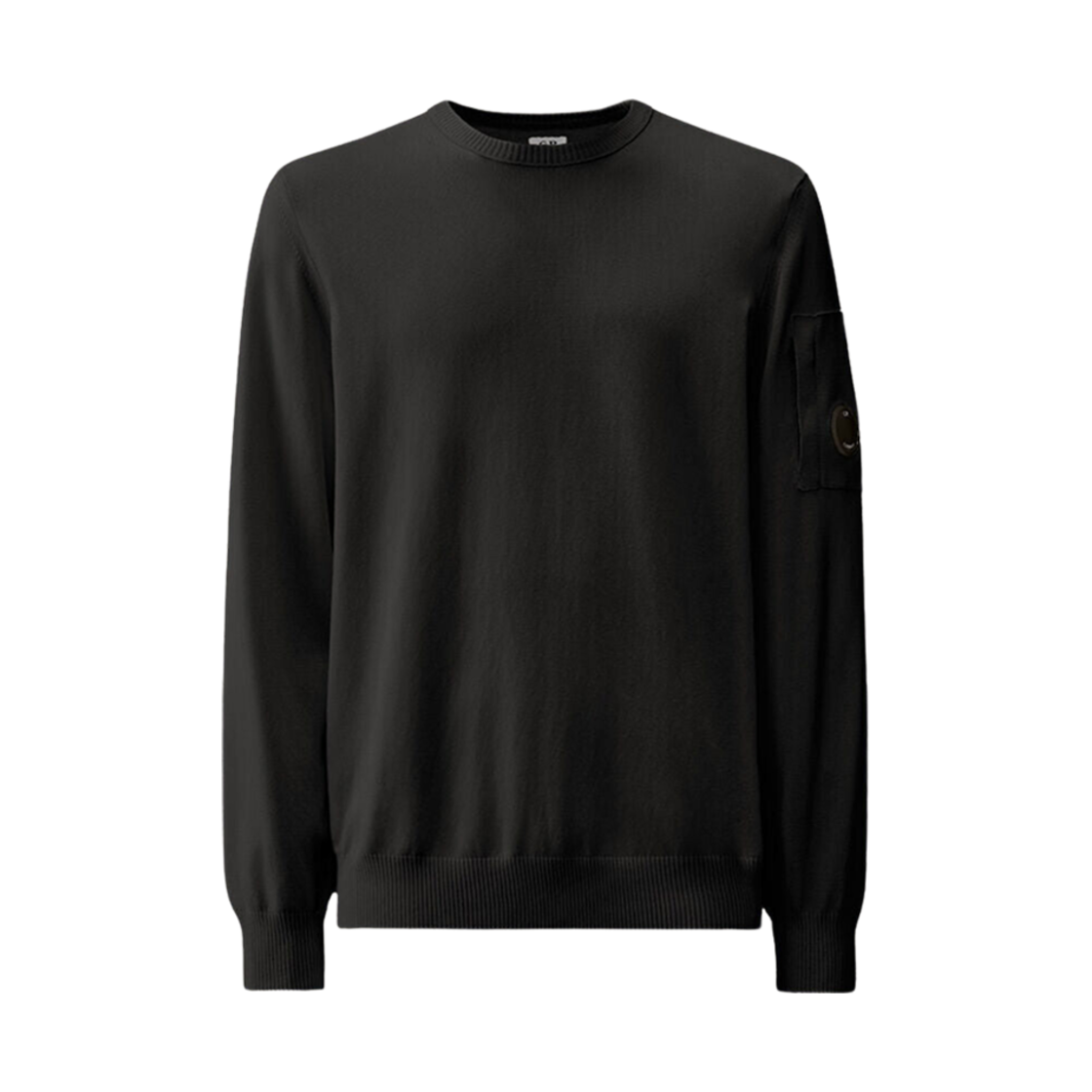 16CMKN109A004128O999 C.P. Company Cotton Crepe Crewneck Knit Black - 24SS