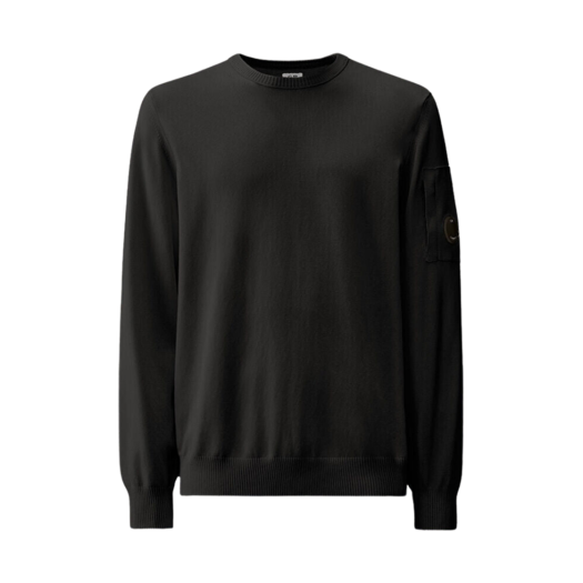 C.P. Company Cotton Crepe Crewneck Knit Black - 24SS