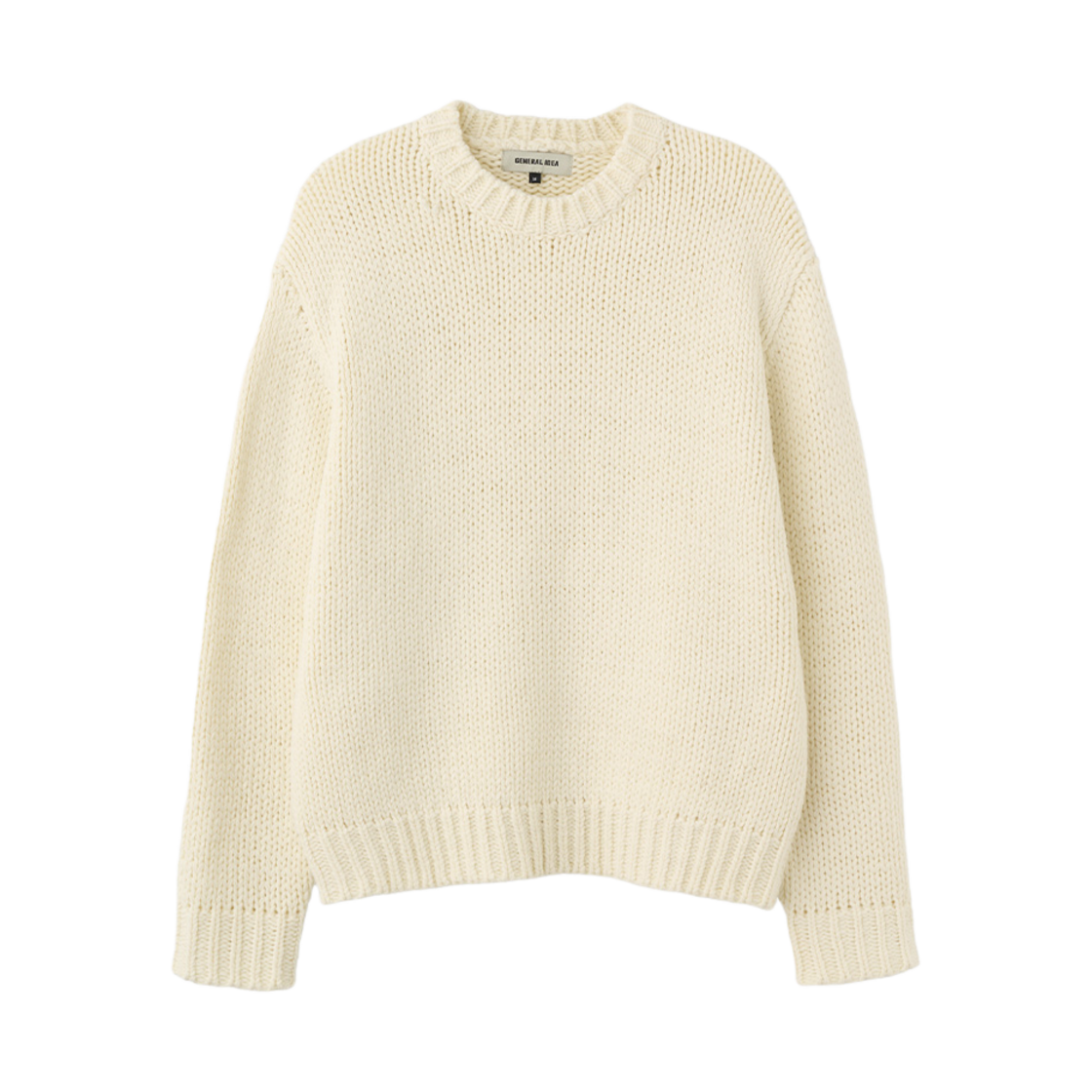 제너럴아이디어 유니섹스 핸드메이드 니트 풀오버 아이보리