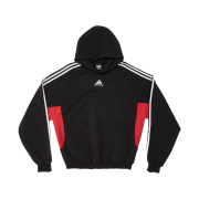 Balenciaga x Adidas Slim Fit Fleece Hoodie Black