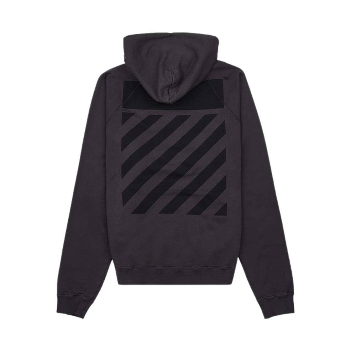 OMBB096C99FLE0021010 Off-White Diag Tab Over Hoodie Dark Grey