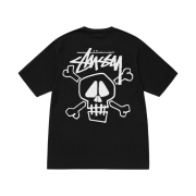 Stussy Skull & Bones Pigment Dyed T-Shirt Black