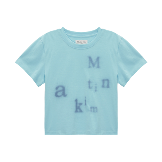 Matin Kim☆SLIT PINTUCK POINT CROP TOP MATIN KIM] SLIT PINTUCK POINT CROP TOP IN BLUE | もごつ