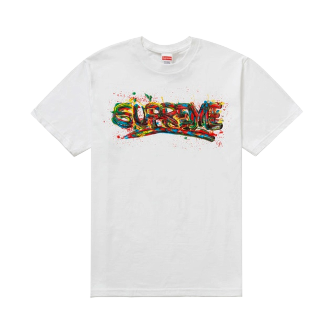 - Supreme Paint Logo T-Shirt White - 20SS