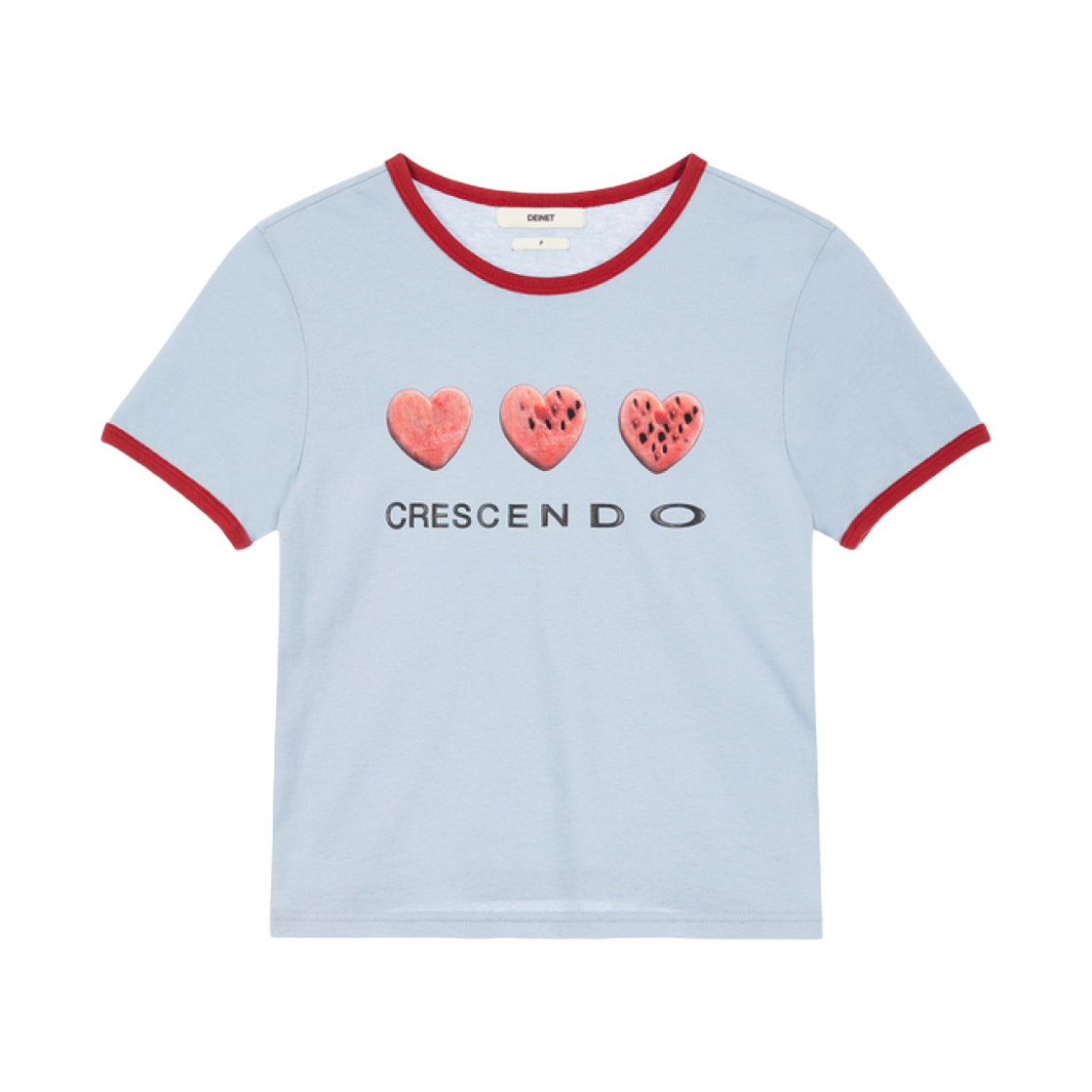 (W) 다이닛 워터멜론 젤로 티셔츠 스카이블루((W) Deinet Watermelon Jello T-Shirts in Skyblue)