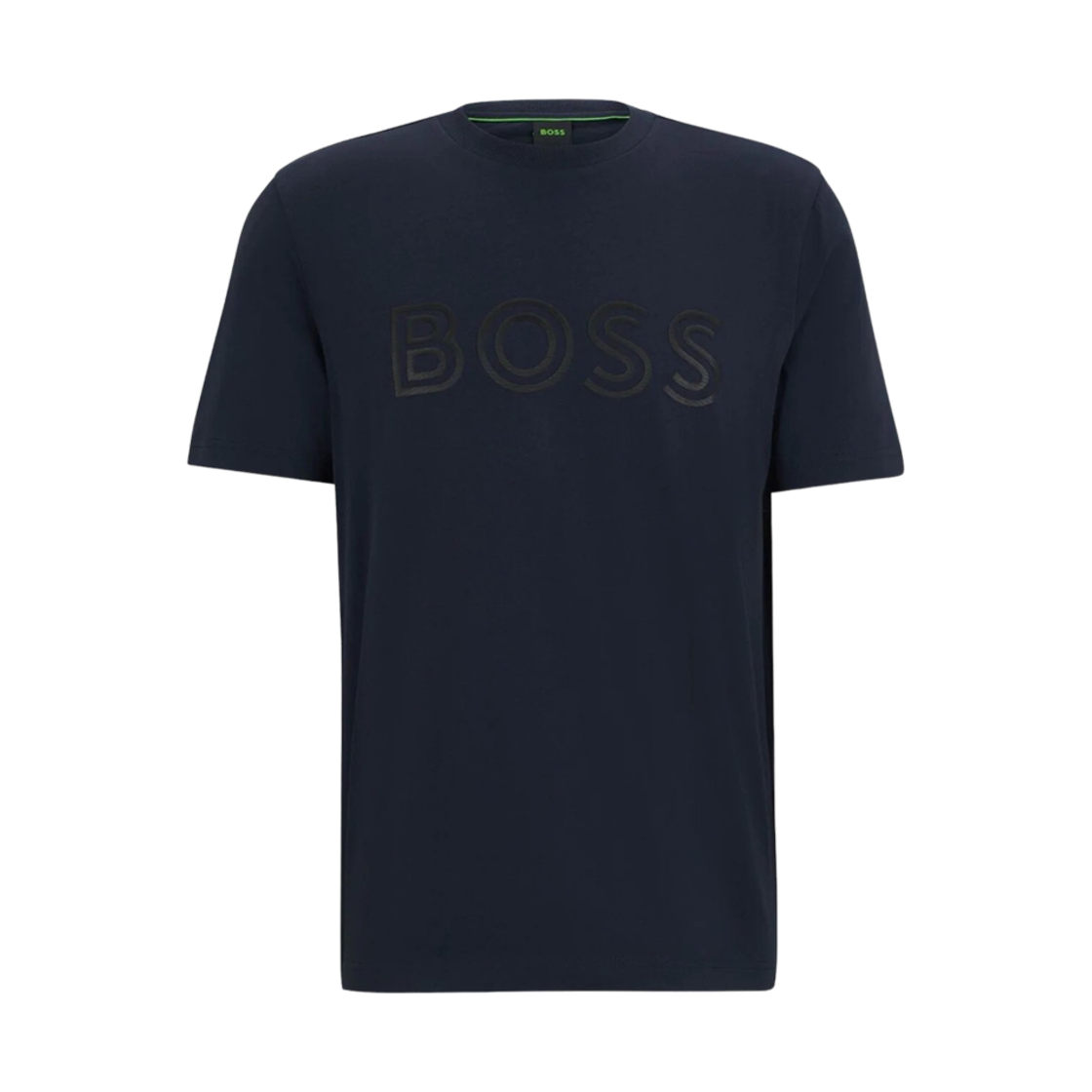 휴고 보스 로고 헤렌 코튼 레귤러 핏 티셔츠 다크 블루(Hugo Boss Heren Cotton Regular Fit T-Shirt with Logo Dark Blue) - 1