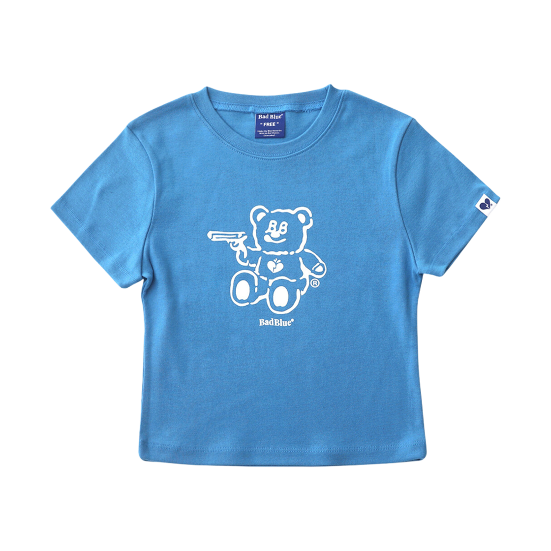 배드블루 베드베어 슬림 티 스카이블루(BadBlue Badbear Slim Tee Skyblue)
