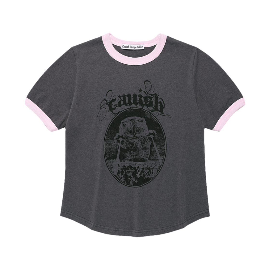 카비시 W 인베이더 링거 숏슬리브 티셔츠 차콜(CAVISH W Invader Ringer SS Tee Charcoal) - 1